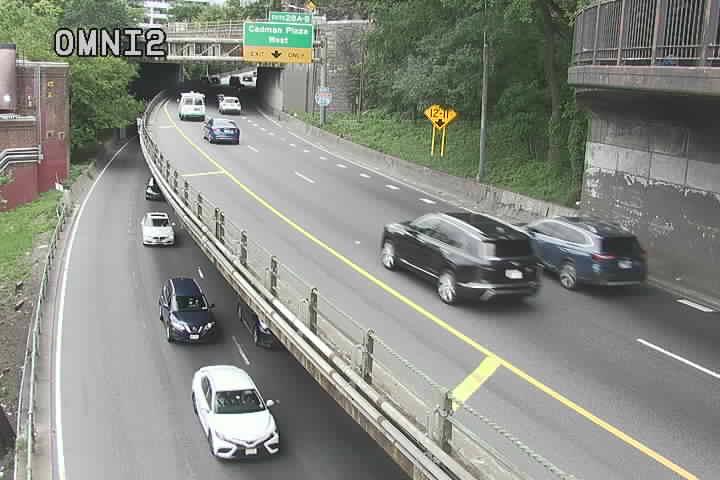 Live traffic camera view of Brooklyn-Queens Expwy @ Furmn St UP · Exit 28A (westbound), Brooklyn, New York City